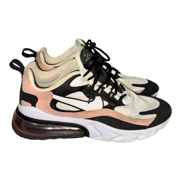 Nike Air Max 270 React Womens Size 8 Running Shoes Coral Pink Black AT6174-005 - Picture 5 of 14